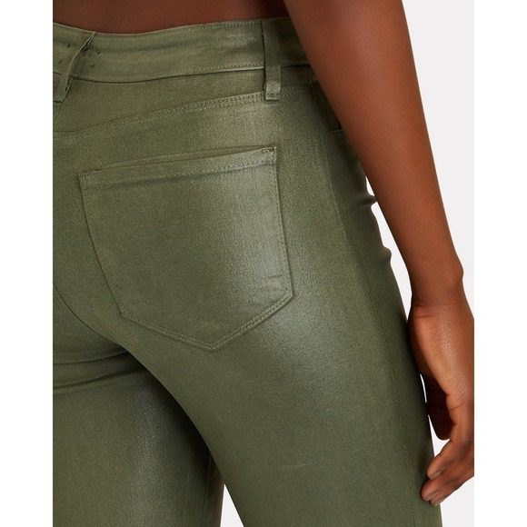 L'agence Women's Hunter Green Coated High Rise Skinny Jeans Size 25 NWOT - Picture 5 of 16